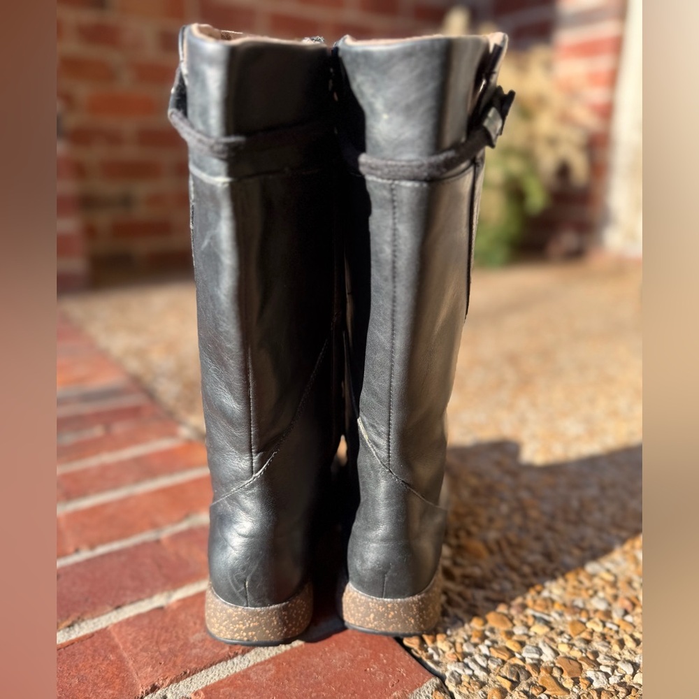 Teva Montecito Women’s Black Leather Mid-Calf Zip Riding Boot Casual Size 6 - Picture 5 of 11